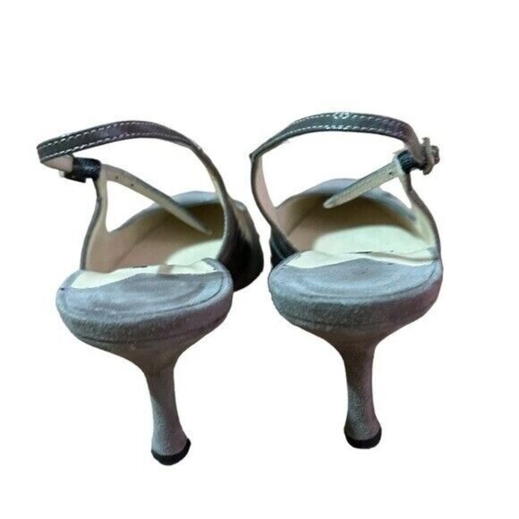 Jimmy Choo Leather Slingback Pumps Size 38.5 - Picture 3 of 5